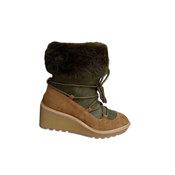 Anthropologie Cecelia NY Graham Sherling Wedge Boot 6 Brown NEW - Picture 5 of 13